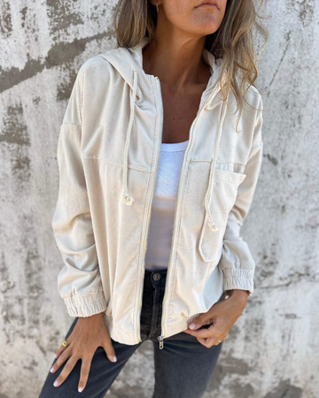 Danna Hooded Corduroy Jacket