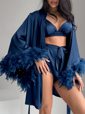 Katarina Luxury 3 Pieces Spandex Lingerie Set