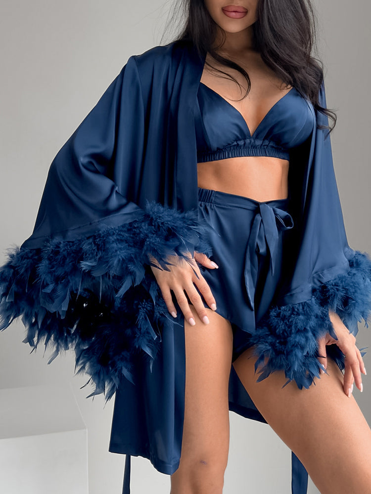 Katarina Luxury 3 Pieces Spandex Lingerie Set