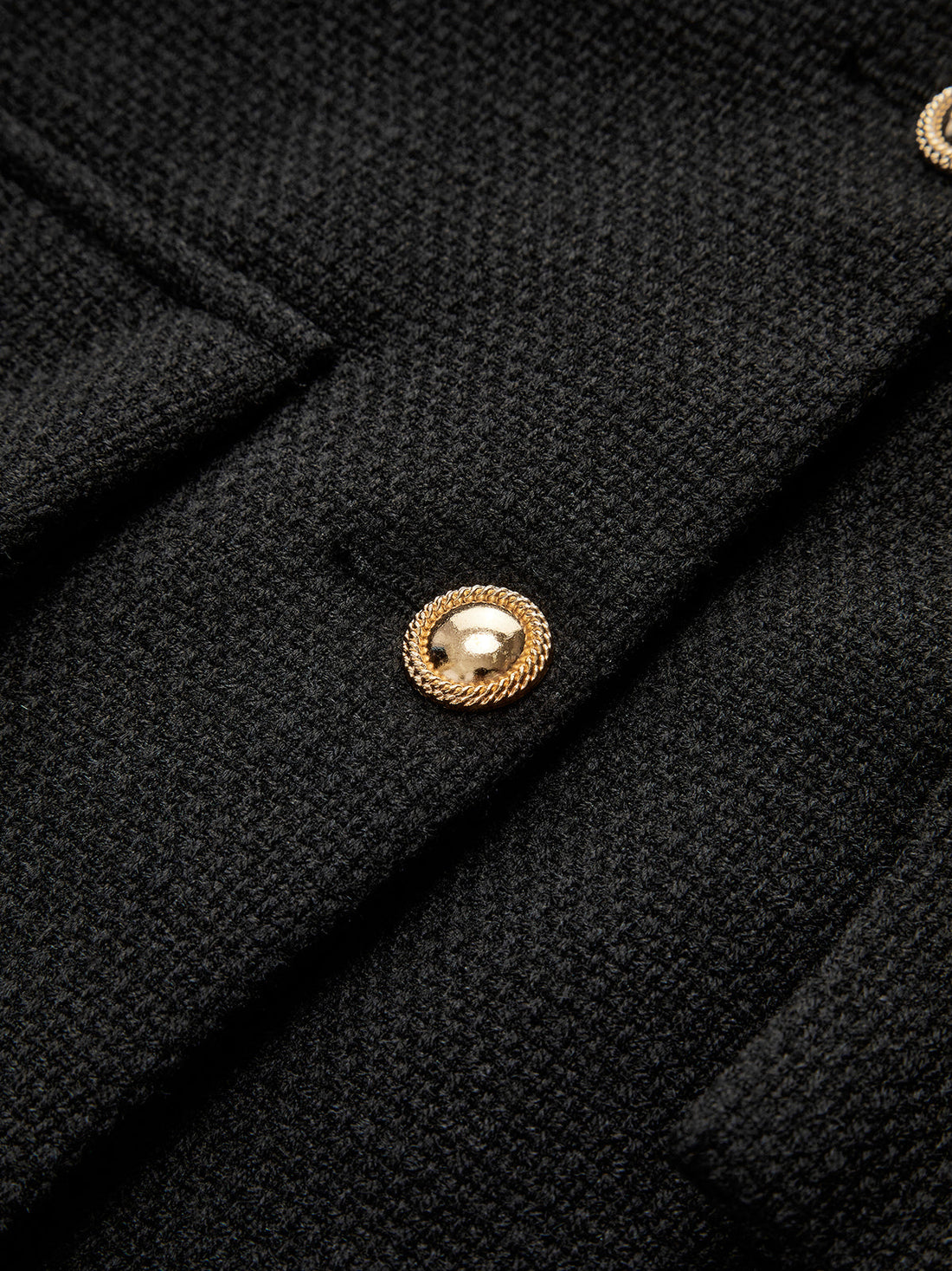 Altın Düğmeli Tweed Ceket