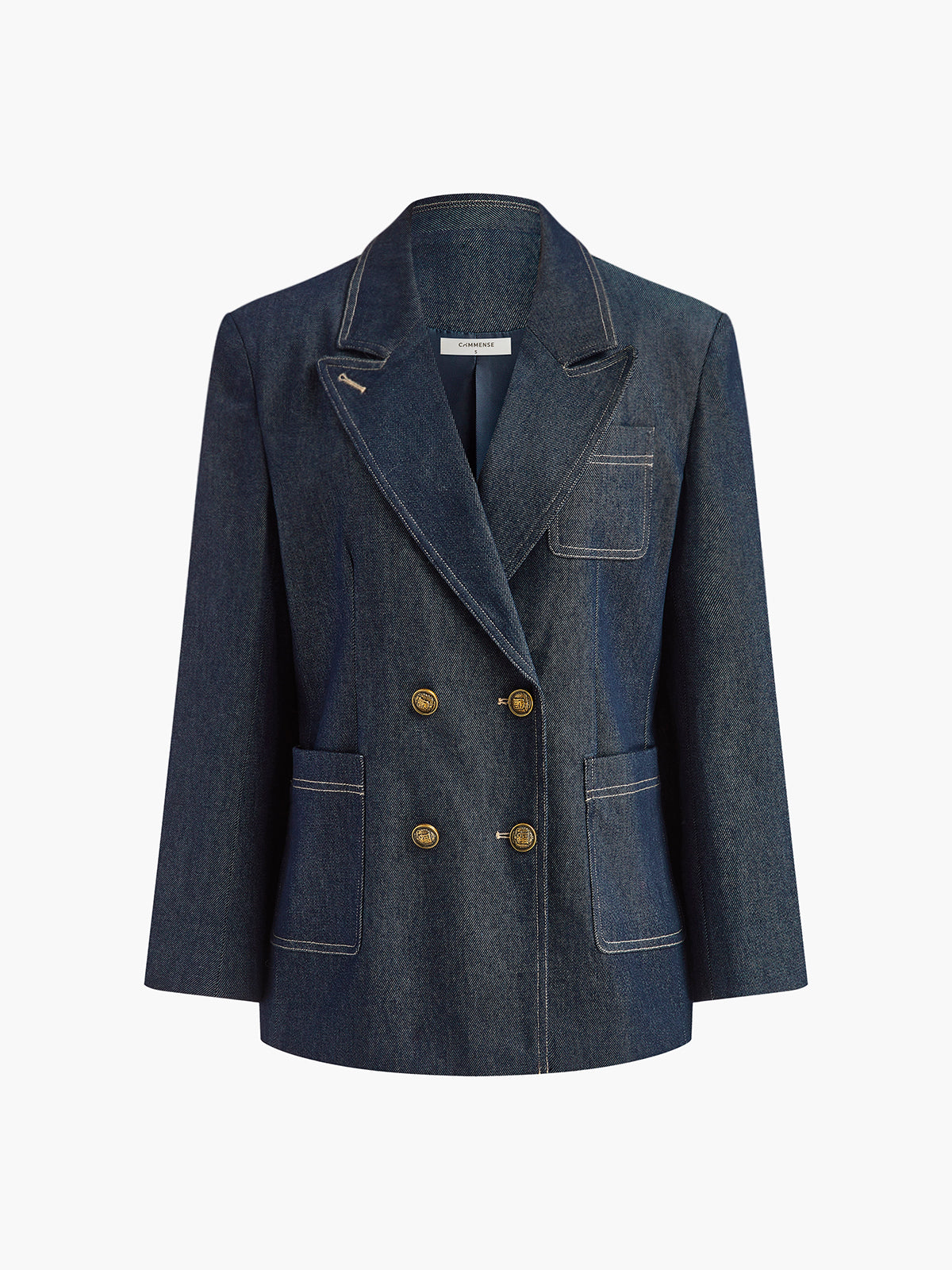 Pamuk Yaka Denim Blazer
