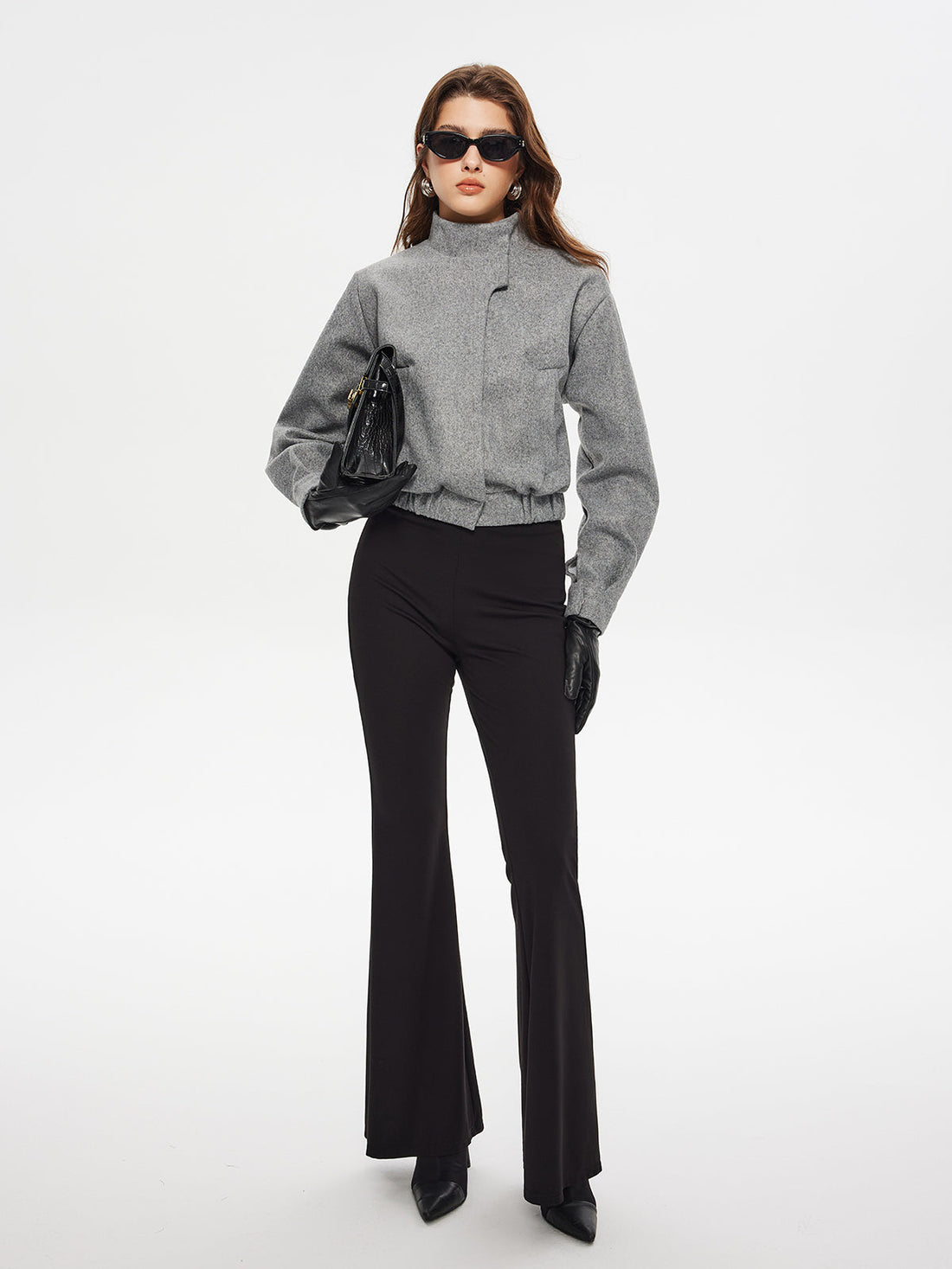 Düğme Tokalı Kısa Blazer