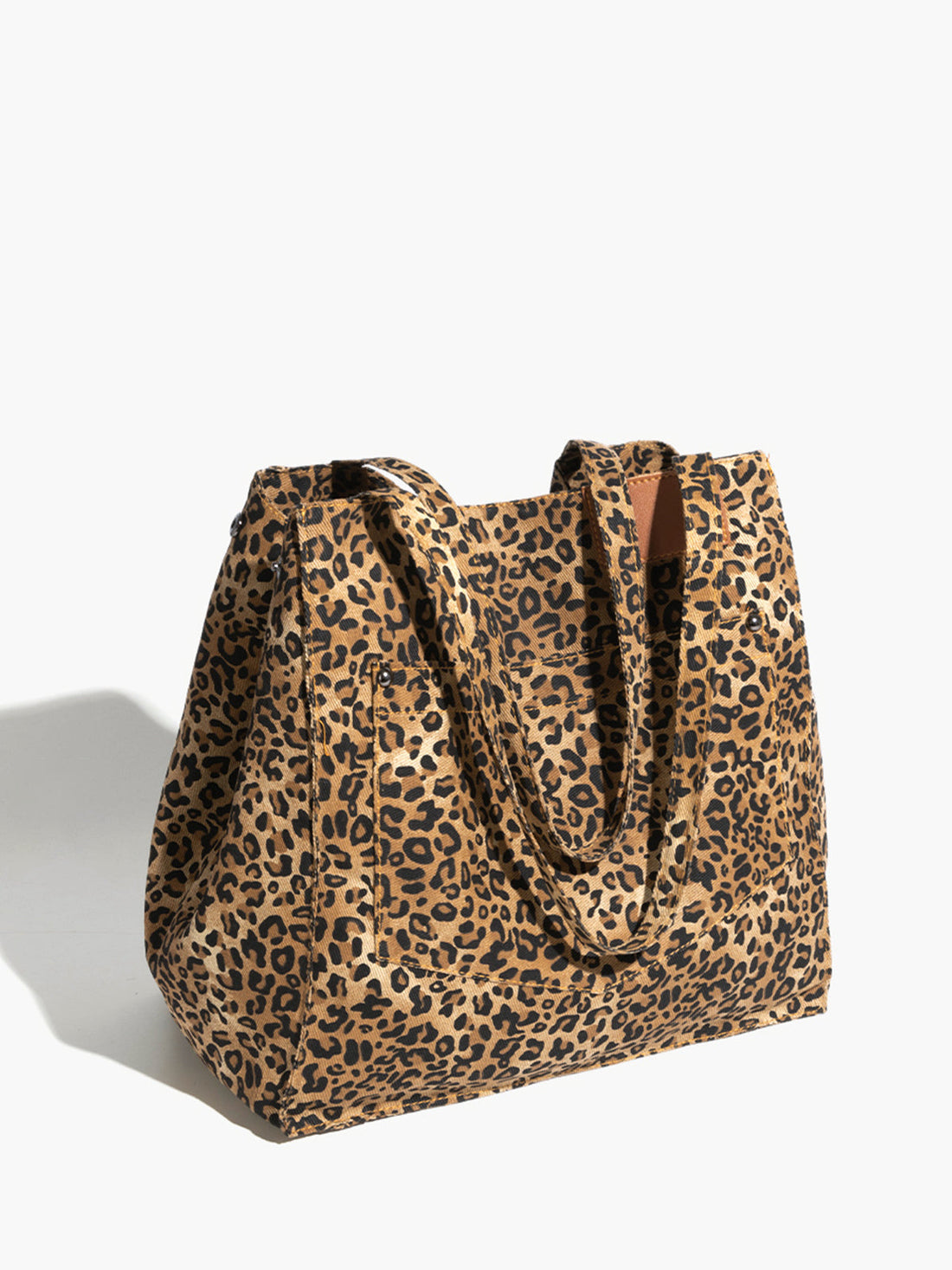 Leopar Desenli Büyük Kapasiteli Hobo Çanta