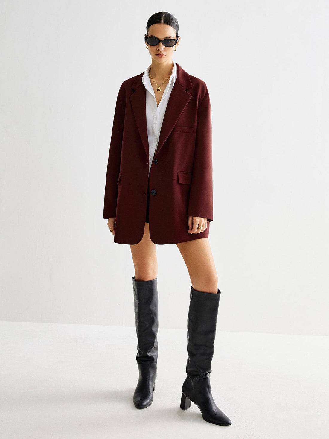 Kravat Sırtlı Vardiyalı Blazer