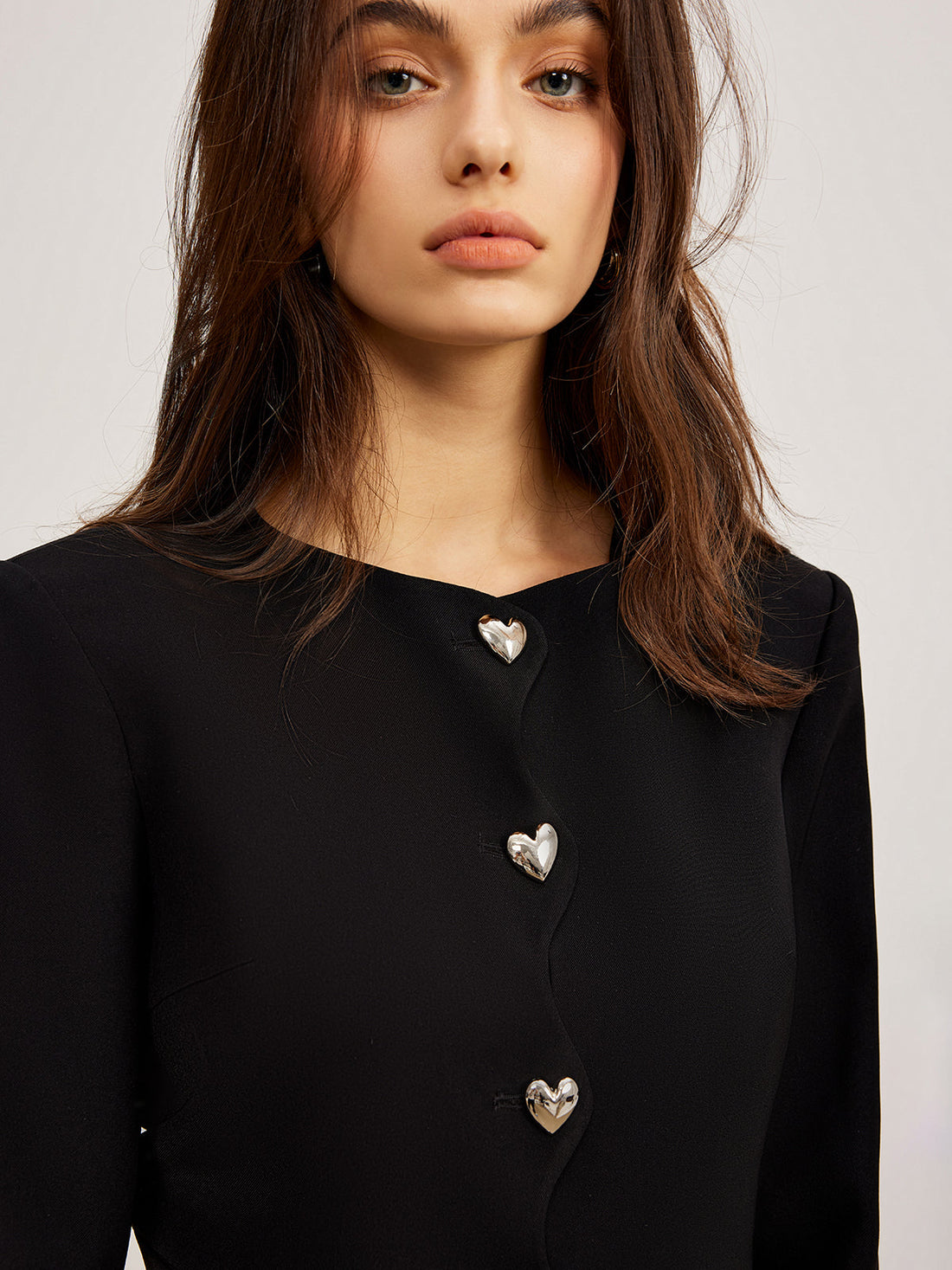 Kalp Düğmeli Regular Fit Blazer
