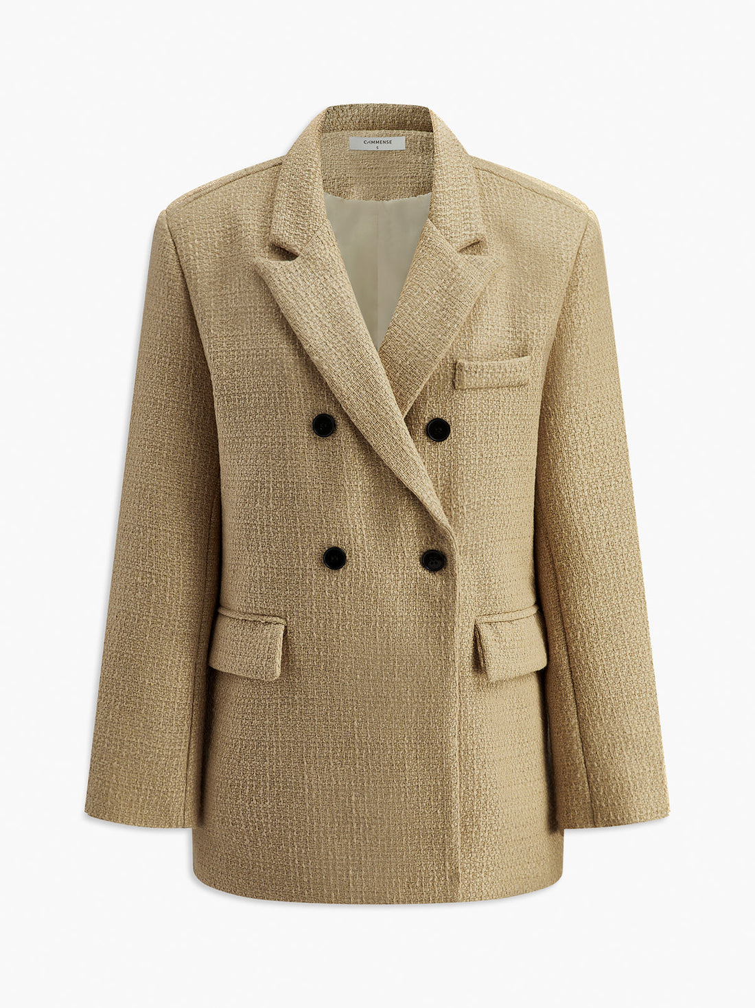 Dokulu Tüvit Kapitone Blazer
