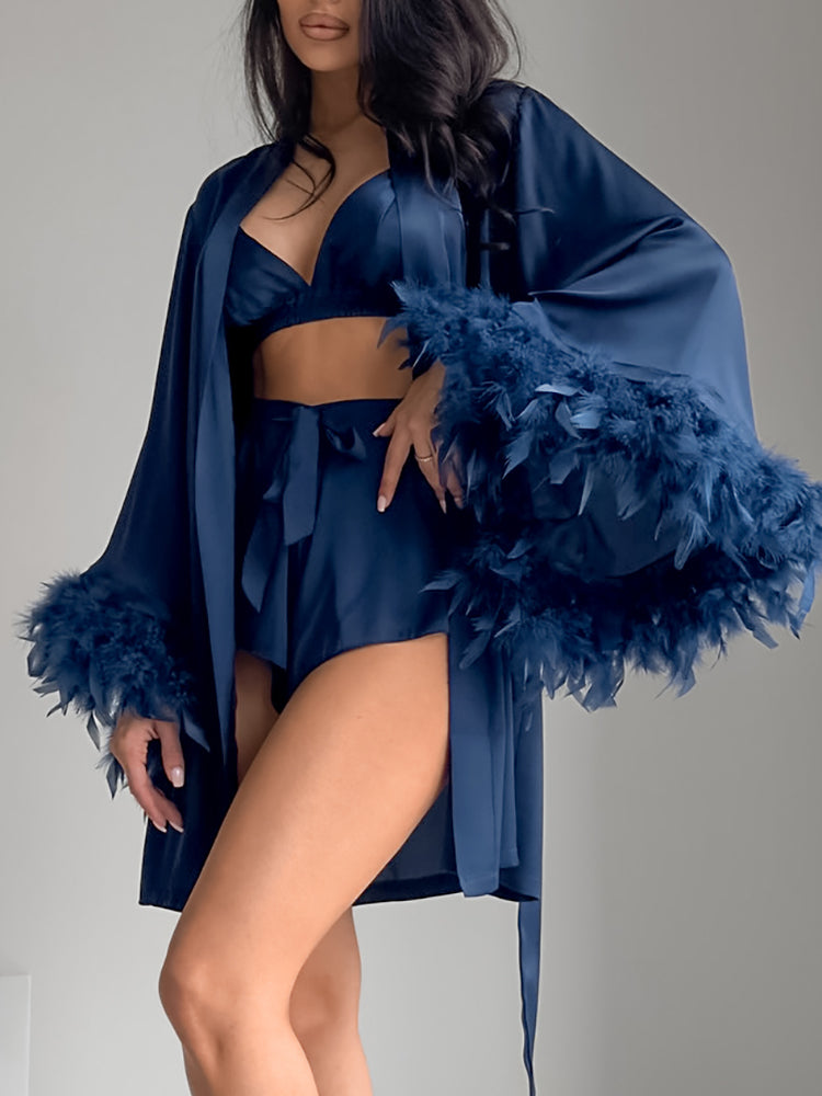 Katarina Luxury 3 Pieces Spandex Lingerie Set